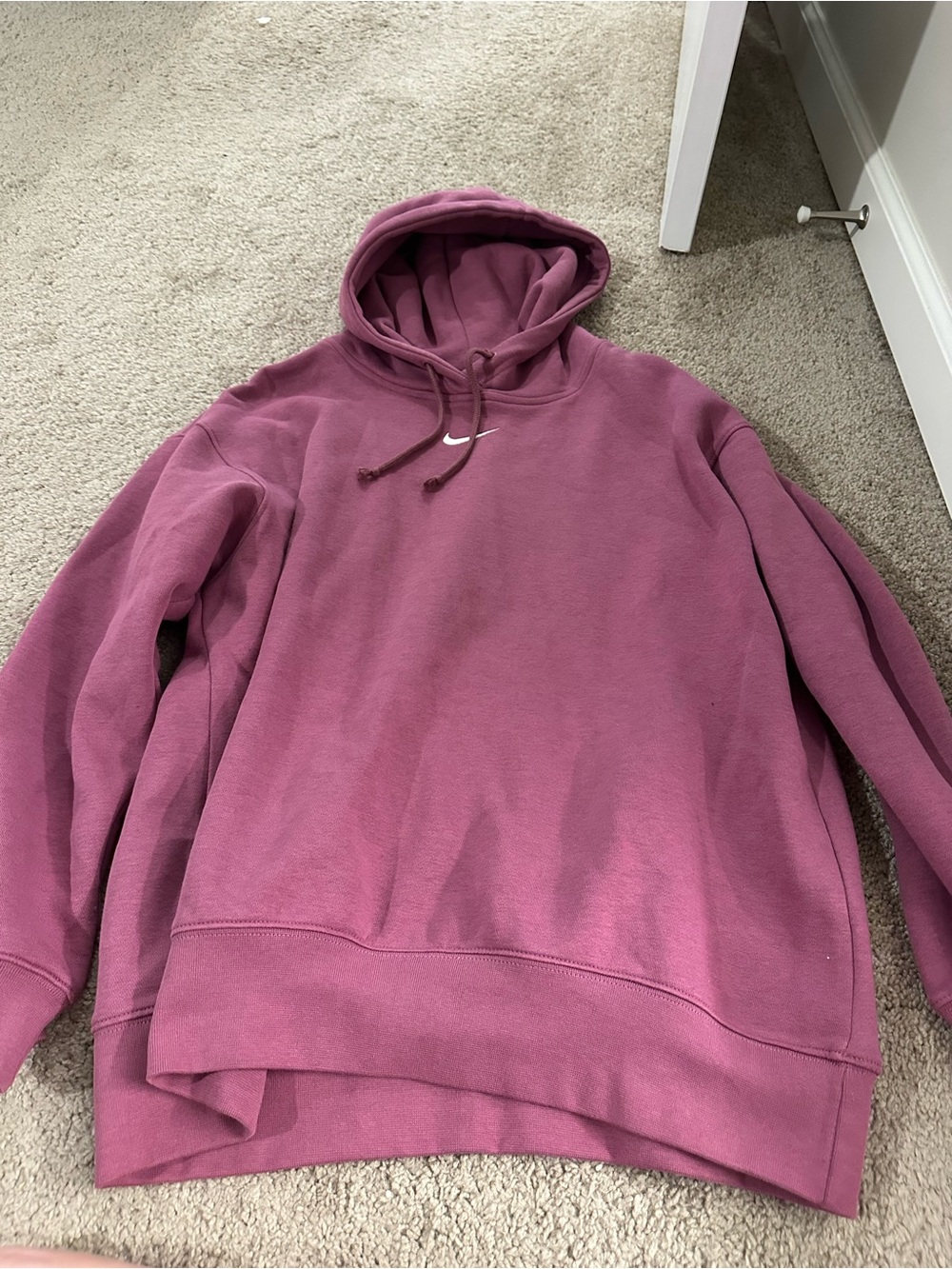 Nike Women's Plum Hoodie with White Swoosh